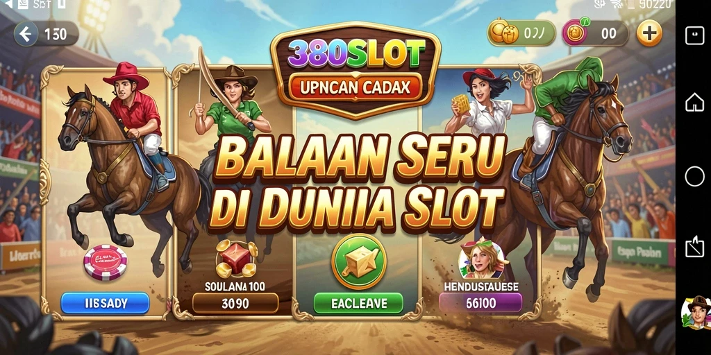Menampilkan aksi balapan mendebarkan dalam 380SLOT.