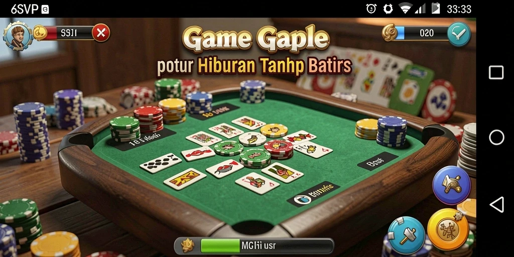 Tampilan gameplay seru dalam permainan Gaple 6SVIP.