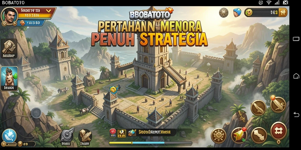 Tampilan gameplay BOBATOTO yang seru dan menegangkan dalam Tower Defense.