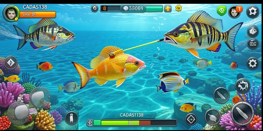 Screenshot gameplay CADAS138 menampilkan momen seru menembak ikan.