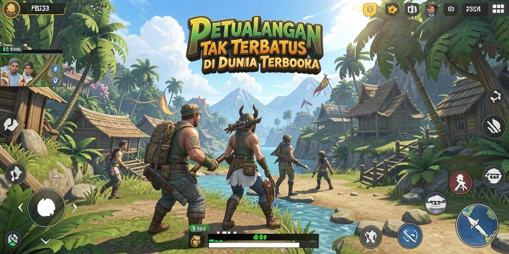 Tampilan gameplay FB333 yang menakjubkan di dunia terbuka.