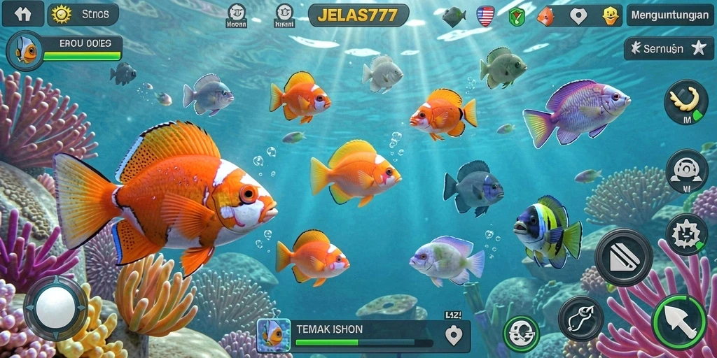 Gameplay seru menangkap ikan di JELAS777.
