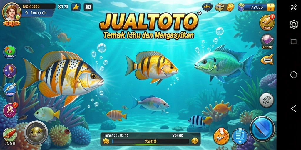 Gameplay menembak ikan yang seru dan mengasyikkan di JUALTOTO.
