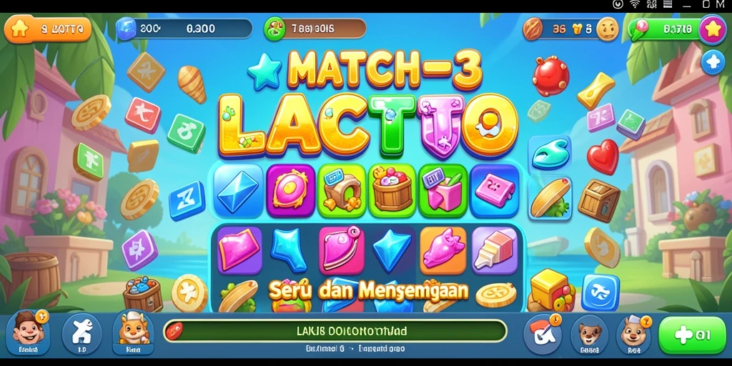 Screenshot utama LATOTO menampilkan gameplay seru mencocokkan objek.