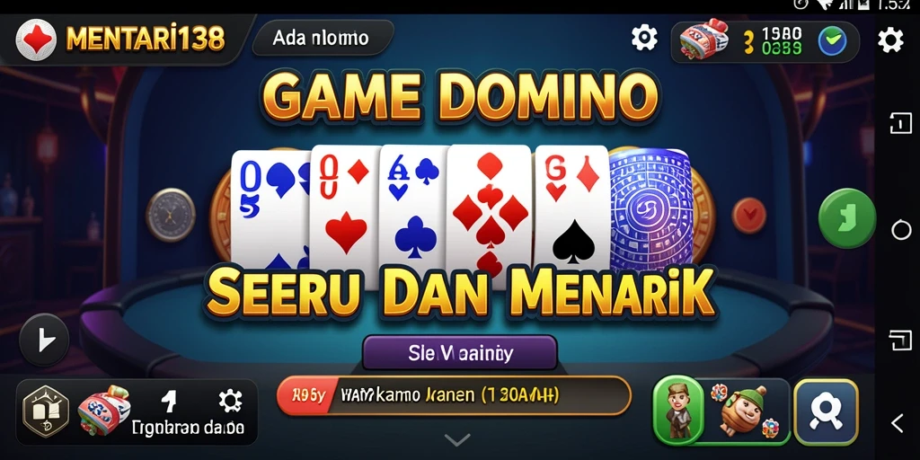 Tangkapan layar permainan Domino yang menampilkan suasana seru di MENTARI138.