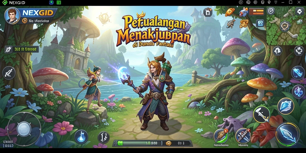 Tampilan gameplay NEXGID yang memukau dan menantang.