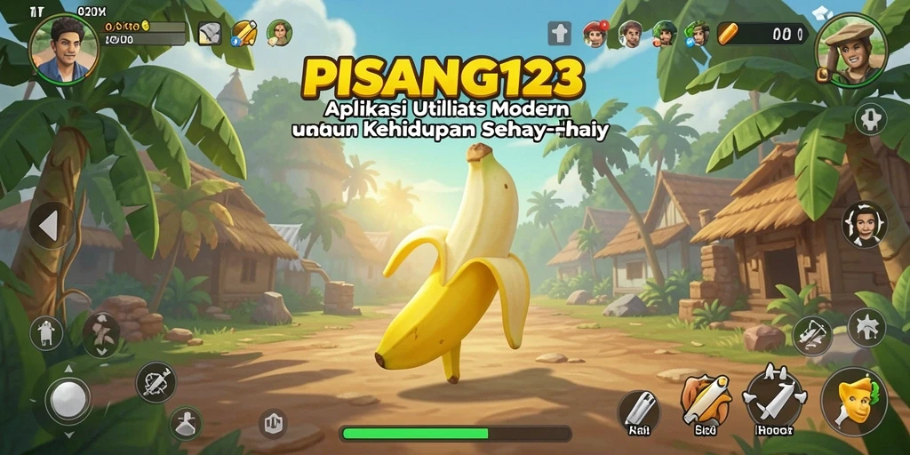 Screenshot utama PISANG123 menampilkan antarmuka pengguna yang ramah.