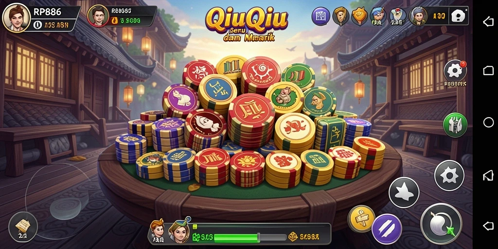 Tampilan gameplay QiuQiu yang seru dan menarik di RP886.