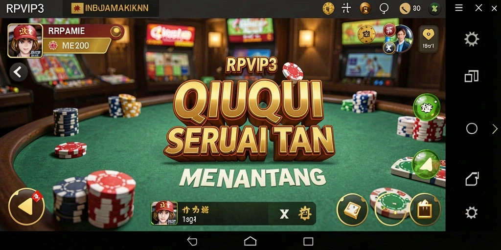 Screenshot RPVIP3 menunjukkan gameplay QiuQiu yang menarik.