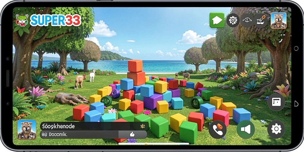 Screenshot gameplay <strong>SUPER33</strong> menampilkan teka-teki yang menantang dan menyenangkan.