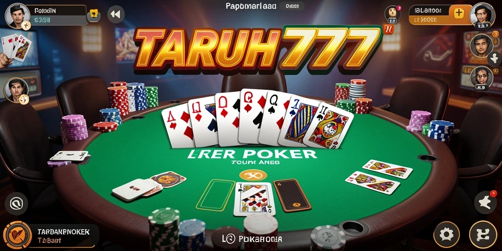 Tampilan menarik dari gameplay Poker di TARUH777.
