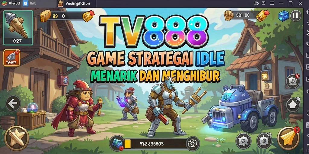 Tampilan gameplay Idle yang menarik dan penuh warna di TV888.