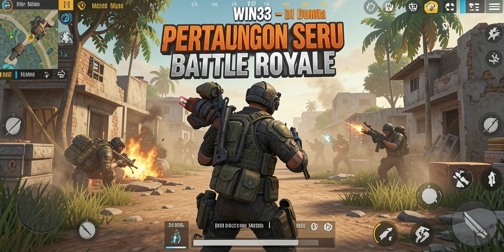 Gameplay seru dalam pertempuran Battle Royale di WIN33.